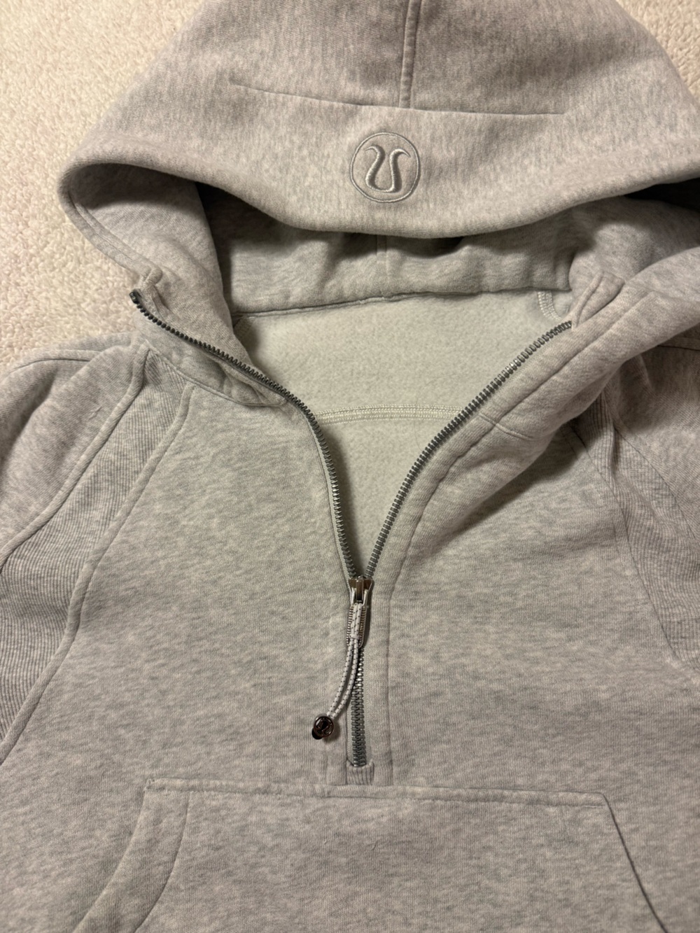 Lululemon Scuba Oversized Half-Zip Hoodie
Heathered Core Medium Grey Sweatshirt - Picture 9 of 14
